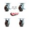 Service Caster 5 Inch Polyurethane Caster Set with 2 Brakes/Swivel Lock 2 Rigid SCC-30CS520-PPUR-TLB-BSL-2-R-2 - alternate 4